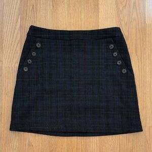 Veronica Beard Black Checkered Mini Skirt